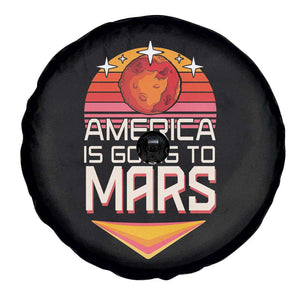 Trump 2025 Spare Tire Cover America Is Going To Mars Funny USA Patriotic Party TS02 Print Your Wear