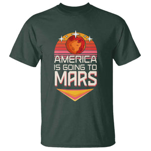 Trump 2025 T Shirt America Is Going To Mars Funny USA Patriotic Party TS02 Dark Forest Green Print Your Wear