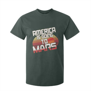 Trump 2025 T Shirt For Kid America Is Going To Mars Funny USA Patriotic Retro TS02 Dark Forest Green Print Your Wear