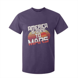 Trump 2025 T Shirt For Kid America Is Going To Mars Funny USA Patriotic Retro TS02 Purple Print Your Wear