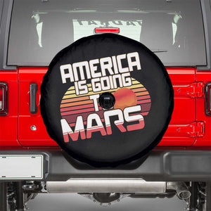 Trump 2025 Spare Tire Cover America Is Going To Mars Funny USA Patriotic Retro TS02 Black Print Your Wear