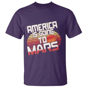 Trump 2025 T Shirt America Is Going To Mars Funny USA Patriotic Retro TS02 Purple Print Your Wear