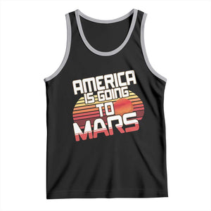 Trump 2025 Tank Top America Is Going To Mars Funny USA Patriotic Retro TS02 Black Athletic Heather Print Your Wear