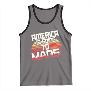 Trump 2025 Tank Top America Is Going To Mars Funny USA Patriotic Retro TS02 Deep Heather Black Print Your Wear