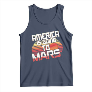 Trump 2025 Tank Top America Is Going To Mars Funny USA Patriotic Retro TS02 Navy Print Your Wear