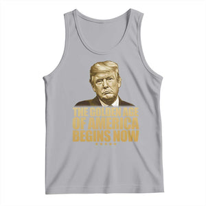 Trump 2025 Tank Top Golden Age Of America Begins Now Inauguration Speech TS02 Athletic Heather Print Your Wear