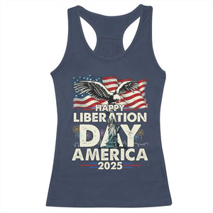 Trump 2025 Racerback Tank Top Happy Liberation Day 2025 Trump January 20Th 2025 TS02 Navy Print Your Wear