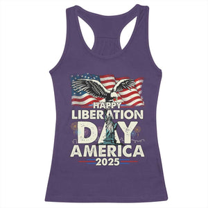 Trump 2025 Racerback Tank Top Happy Liberation Day 2025 Trump January 20Th 2025 TS02 Purple Print Your Wear