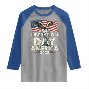 Trump 2025 Raglan Shirt Happy Liberation Day 2025 Trump January 20Th 2025 TS02 Sport Gray Royal Print Your Wear