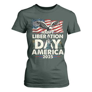 Trump 2025 T Shirt For Women Happy Liberation Day 2025 Trump January 20Th 2025 TS02 Dark Forest Green Print Your Wear