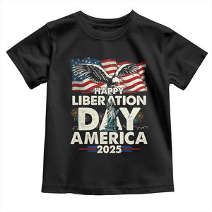 Trump 2025 Toddler T Shirt Happy Liberation Day 2025 Trump January 20Th 2025 TS02 Black Print Your Wear