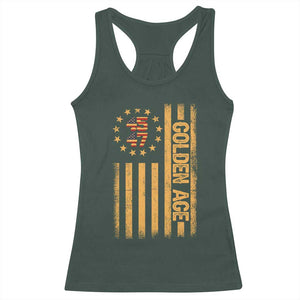Trump 2025 Racerback Tank Top New Golden Age Of America 47th President TS02 Dark Forest Green Print Your Wear