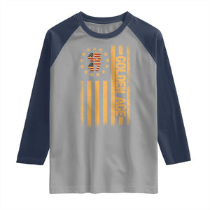Trump 2025 Raglan Shirt New Golden Age Of America 47th President TS02 Sport Gray Navy Print Your Wear
