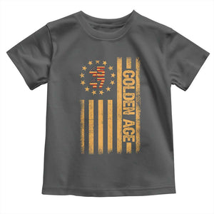 Trump 2025 Toddler T Shirt New Golden Age Of America 47th President TS02 Dark Heather Print Your Wear