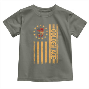 Trump 2025 Toddler T Shirt New Golden Age Of America 47th President TS02 Military Green Print Your Wear