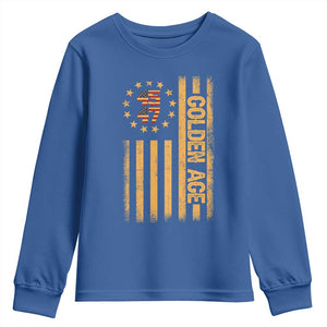 Trump 2025 Youth Sweatshirt New Golden Age Of America 47th President TS02 Royal Blue Print Your Wear