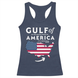 Trump America's Gulf Racerback Tank Top Gulf Of The Usa American Flag Pride Patriotic TS02 Navy Print Your Wear