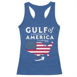 Trump America's Gulf Racerback Tank Top Gulf Of The Usa American Flag Pride Patriotic TS02 Royal Blue Print Your Wear