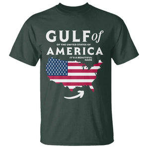 Trump America's Gulf T Shirt Gulf Of The Usa American Flag Pride Patriotic TS02 Dark Forest Green Print Your Wear