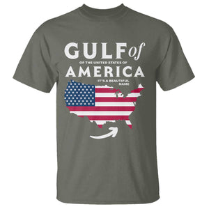 Trump America's Gulf T Shirt Gulf Of The Usa American Flag Pride Patriotic TS02 Military Green Print Your Wear