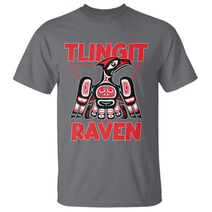 Tlingit Raven Totem T Shirt Alaska Native Tribal Art Design TS02 Charcoal Print Your Wear