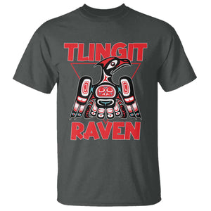 Tlingit Raven Totem T Shirt Alaska Native Tribal Art Design TS02 Dark Heather Print Your Wear
