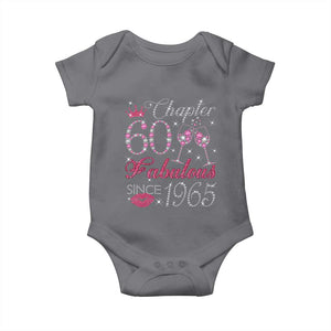 Chapter 60 Fabulous Baby Onesie Sparkle Since 1965 60Th Birthday Gift For Women TS02 Charcoal Print Your Wear
