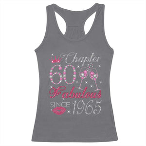 Chapter 60 Fabulous Racerback Tank Top Sparkle Since 1965 60Th Birthday Gift For Women TS02 Charcoal Print Your Wear