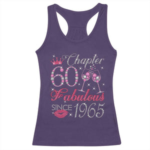 Chapter 60 Fabulous Racerback Tank Top Sparkle Since 1965 60Th Birthday Gift For Women TS02 Purple Print Your Wear
