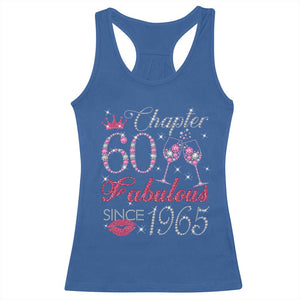 Chapter 60 Fabulous Racerback Tank Top Sparkle Since 1965 60Th Birthday Gift For Women TS02 Royal Blue Print Your Wear