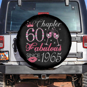 Chapter 60 Fabulous Spare Tire Cover Sparkle Since 1965 60Th Birthday Gift For Women TS02 No hole Black Print Your Wear