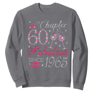 Chapter 60 Fabulous Sweatshirt Sparkle Since 1965 60Th Birthday Gift For Women TS02 Charcoal Print Your Wear