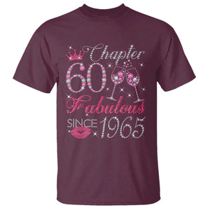 Chapter 60 Fabulous T Shirt Sparkle Since 1965 60Th Birthday Gift For Women TS02 Maroon Print Your Wear