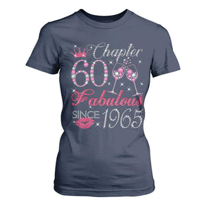 Chapter 60 Fabulous T Shirt For Women Sparkle Since 1965 60Th Birthday Gift For Women TS02 Navy Print Your Wear