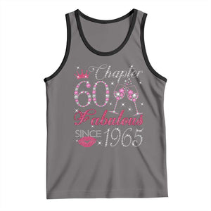 Chapter 60 Fabulous Tank Top Sparkle Since 1965 60Th Birthday Gift For Women TS02 Deep Heather Black Print Your Wear