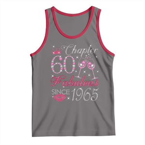 Chapter 60 Fabulous Tank Top Sparkle Since 1965 60Th Birthday Gift For Women TS02 Deep Heather Red Print Your Wear