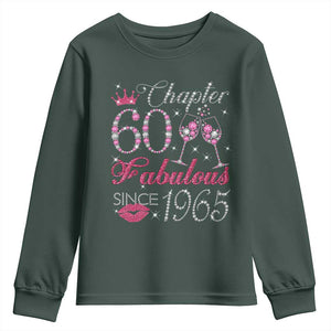 Chapter 60 Fabulous Youth Sweatshirt Sparkle Since 1965 60Th Birthday Gift For Women TS02 Dark Forest Green Print Your Wear
