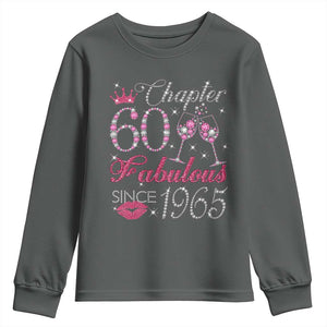 Chapter 60 Fabulous Youth Sweatshirt Sparkle Since 1965 60Th Birthday Gift For Women TS02 Dark Heather Print Your Wear