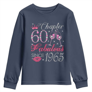 Chapter 60 Fabulous Youth Sweatshirt Sparkle Since 1965 60Th Birthday Gift For Women TS02 Navy Print Your Wear