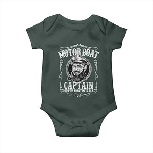 Motor Boat Captain Baby Onesie Funny Boating Pontoon Party Motor Boatin Lake Life TS02 Print Your Wear