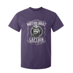 Motor Boat Captain T Shirt For Kid Funny Boating Pontoon Party Motor Boatin Lake Life TS02 Purple Print Your Wear