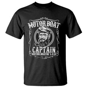 Motor Boat Captain T Shirt Funny Boating Pontoon Party Motor Boatin Lake Life TS02 Black Print Your Wear