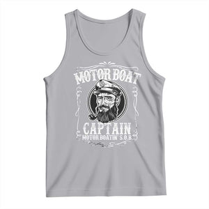 Motor Boat Captain Tank Top Funny Boating Pontoon Party Motor Boatin Lake Life TS02 Athletic Heather Print Your Wear