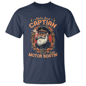 Funny Motor Boat Captain T Shirt Pontoon SOB Motor Boating Vintage TS02 Navy Print Your Wear