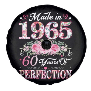 Happy 60th Birthday Floral Spare Tire Cover Made In 1965 60 Years of Perfection TS02 Print Your Wear