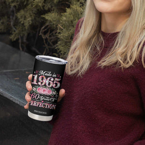 Happy 60th Birthday Floral Tumbler Cup Made In 1965 60 Years of Perfection TS02 Print Your Wear