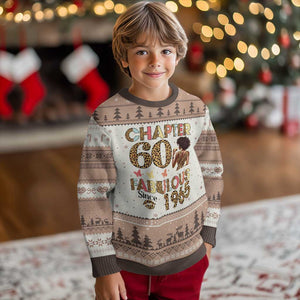 Chapter 60 Fabulous Leopard Ugly Christmas Sweater Since 1965 60Th Birthday Gift For Women TS02 Mocha Mousse Print Your Wear