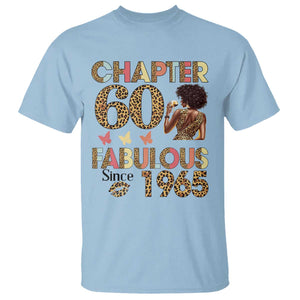 Chapter 60 Fabulous Leopard T Shirt Since 1965 60Th Birthday Gift For Women TS02 Light Blue Print Your Wear