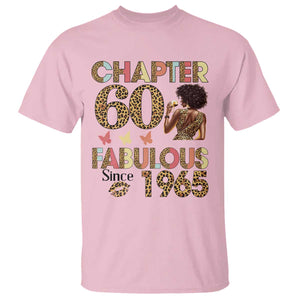 Chapter 60 Fabulous Leopard T Shirt Since 1965 60Th Birthday Gift For Women TS02 Light Pink Print Your Wear