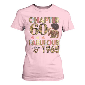 Chapter 60 Fabulous Leopard T Shirt For Women Since 1965 60Th Birthday Gift For Women TS02 Light Pink Print Your Wear
